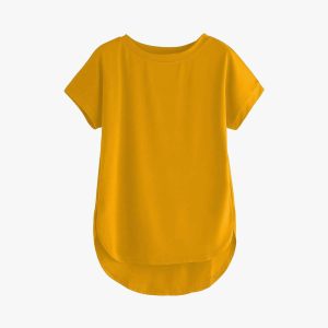Women Solid Round Neck Cotton  T-Shirt 2