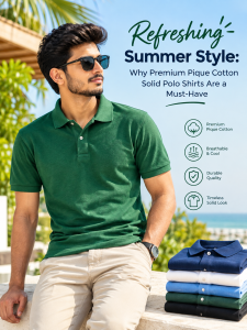 Refreshing Summer Style: Why Premium Pique Cotton Solid Polo Shirts Are a Must-Have